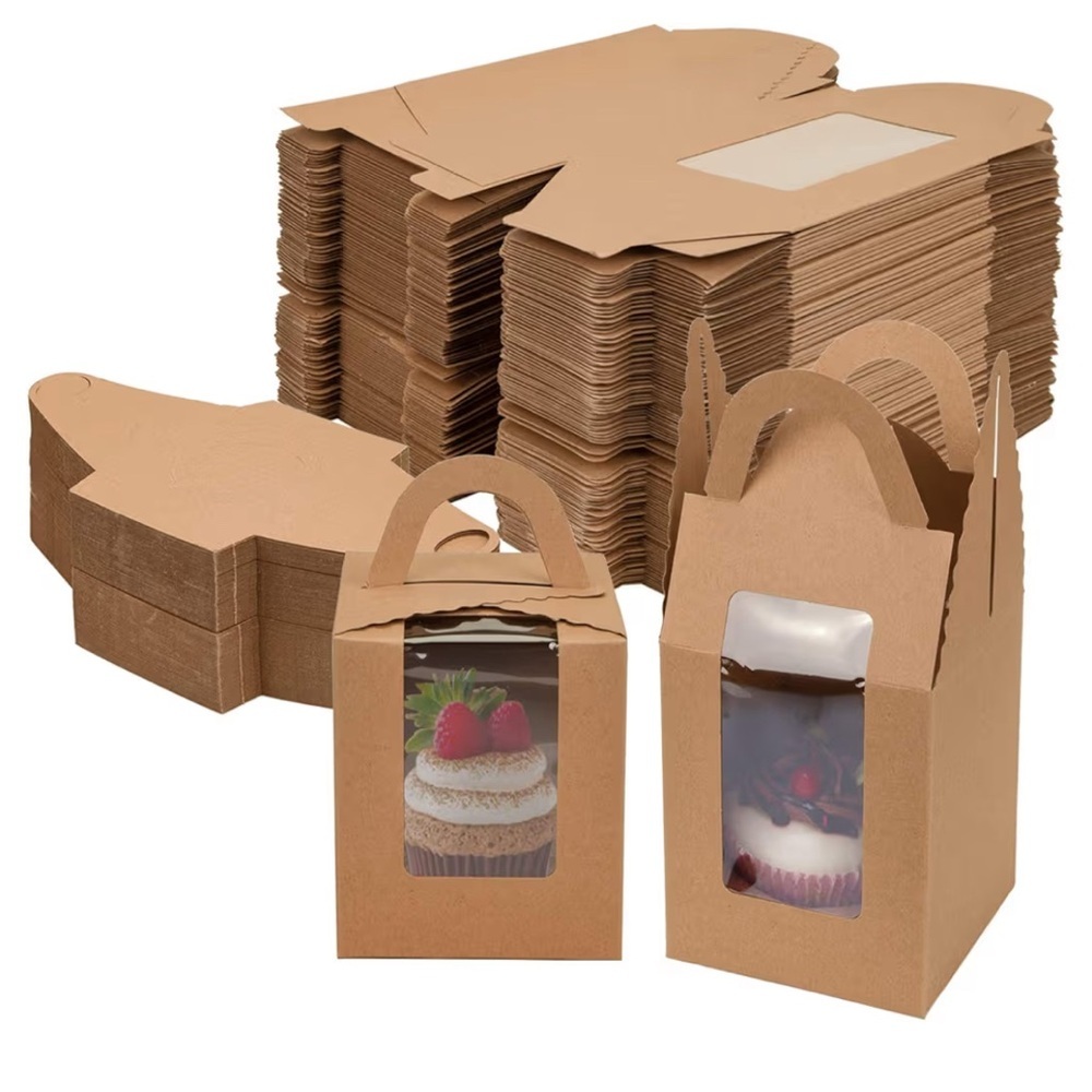Brown Kraft Paper Cupcake Boxes​